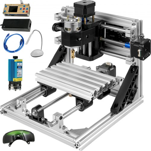 3 Axis CNC Router Kit 2418 2500MW PVC Injection Molding Material DIY T8 Screw 