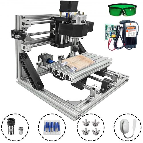 3 Axis CNC Router Kit 1610 5500MW Machine With Laser Engraver Milling DIY