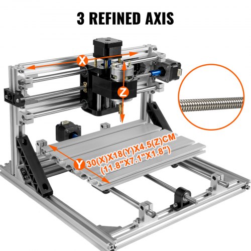 3 Axis CNC Router Kit 3018 5500MW 2020 Aluminium Profiles With Laser Engraver 