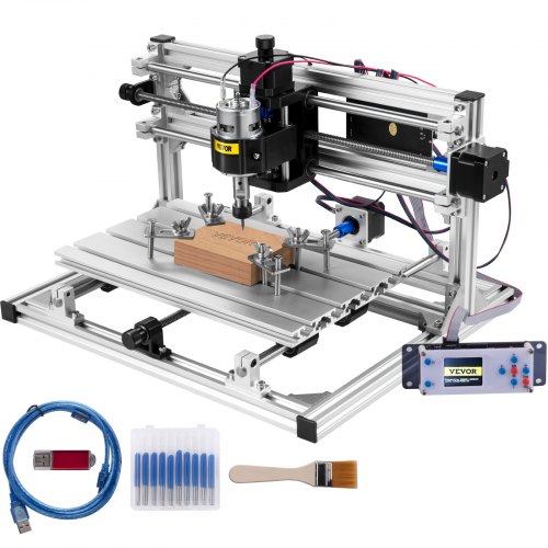 VEVOR 3018 CNC Router Kit Wood Router Kit Basic GRBL Control DIY CNC Machine 3 Axis PCB PVC Milling Machine with Offline Controller 300x180x45mm