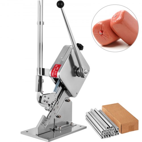 High quality Manual U-shape Sausage Clipper Clipping Machine with 2 Boxes of Clips(8000pcs)