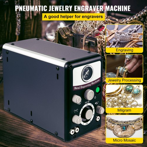 Double Ended Jewelry Pneumatic Engraving Machine 400-8000prm Pneumatic Graver 