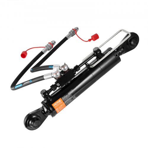 

VEVOR Hydraulic Top Link Cat. 2-2（8-5/16 in, 19-11/16~28 in), Hydraulic Cylinder with 2 Hoses & G3/8" Check Valve