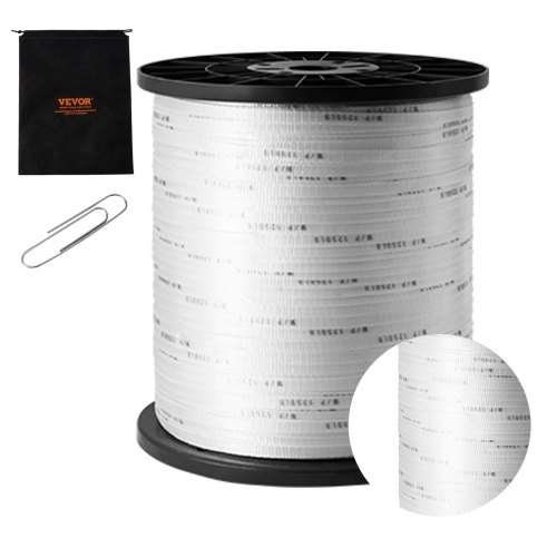 VEVOR Durable Polyester Pull Cord, Width 0.5" & Length 5249ft, Max Load 1250 lbf, Perfect for Organi