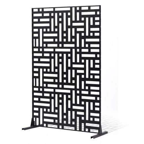 

Metal Privacy Screen 47" x 76" Outdoor Privacy Screens & Panels for Patio Black