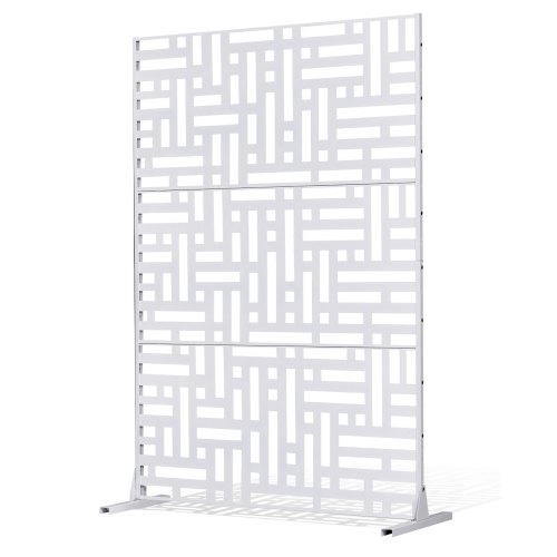 

Metal Privacy Screen 47" x 76" Outdoor Privacy Screens & Panels for Patio White