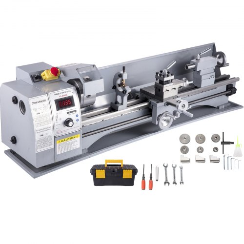 VEVOR Metal Lathe, 8.3 x 31.5 inch Mini Lathe Machine, 2500 RPM Variable Speed Change, 850W Precision Mini Lathe, Metal Working Lathe with Brushless M