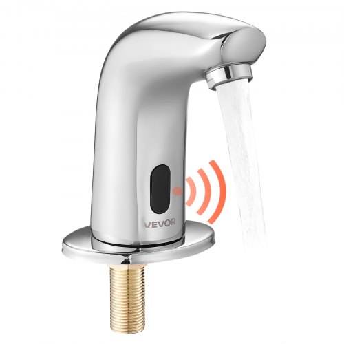 VEVOR Touchless Bathroom Sink Faucet Sensor Cold Water Chrome Commercial 9/16