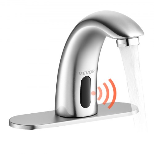 VEVOR Touchless Bathroom Sink Faucet Automatic Motion Sensor 9/16 Brushed Nickel