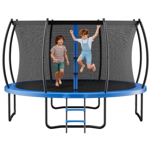 

VEVOR Outdoor Trampoline, 14FT Recreational Trampoline, ASTM Approved Trampolines with Enclosure Net & Thickened Pad, Max 450 lbs Weight Capacity, Anti-Rust Backyard Trampolines for Kids & Adults
