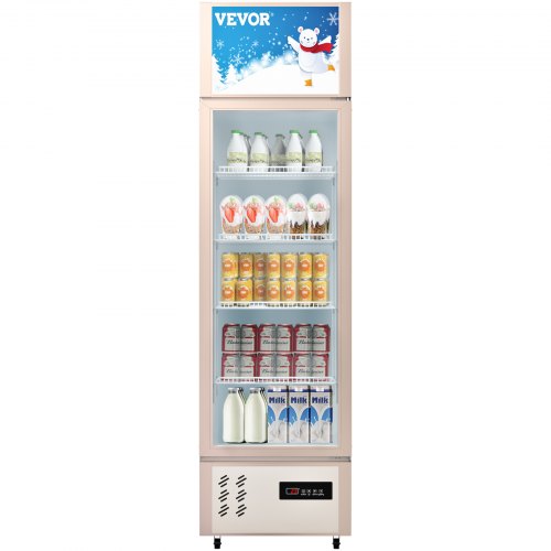 VEVOR Commercial Merchandiser Refrigerator Beverage Cooler 1 Door 22"x25.6"x77"