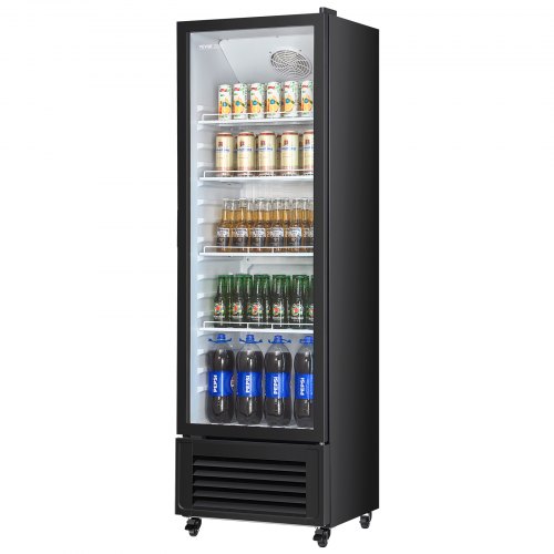 

Commercial Merchandiser Refrigerator 11.47 CU.FT Glass Door Beverage Fridge