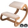 Ergonomic Kneeling Chair Rocking Posture Correcting Wooden Stool for Office & Home