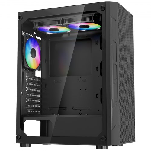VEVOR PC Gaming Case, Mid-Tower, Computer Case with High-Airflow Tempered Glass