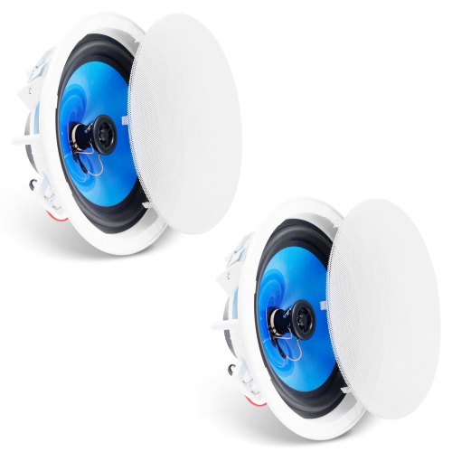 

VEVOR 2 PCs 8 Inch in Ceiling Speakers, 50-Watts, Flush Mount Ceiling & in-Wall Speakers System with 8ΩImpedance 89dB Sensitivity, for Home Kitchen Living Room Bedroom or Covered Outdoor Porches