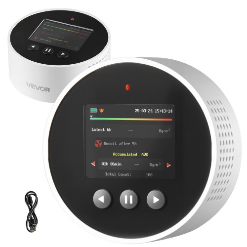 Radon Air Quality Meter Detector for Home 3.3Bq/m³ to 37kBq/m³ Battery Powered