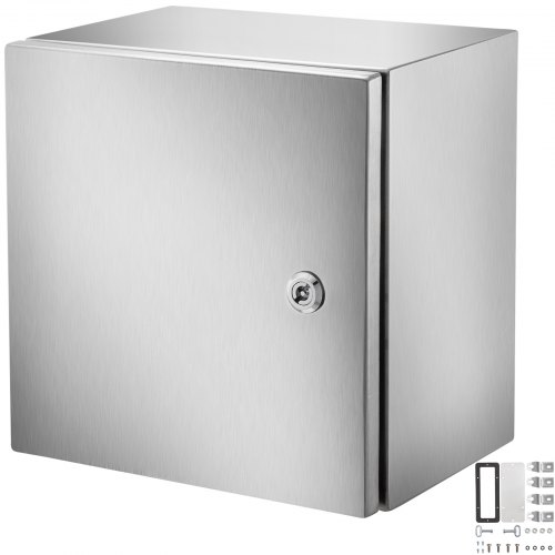 VEVOR Steel Electrical Box Electrical Enclosure Box 12x12x8" Stainless Steel Box