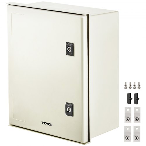 VEVOR NEMA Fiberglass Enclosure, 40x30x20 cm NEMA 4X Fiberglass Electrical Box, IP66 Waterproof & Dustproof, Outdoor/Indoor Electrical Junction Box, with Mounting Plate
