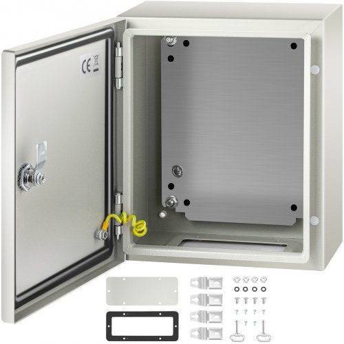 

VEVOR NEMA Steel Enclosure, 12 x 10 x 6'' NEMA 4X Steel Electrical Box, IP66 Waterproof & Dustproof, Outdoor/Indoor Electrical Junction Box, with Mounting Plate