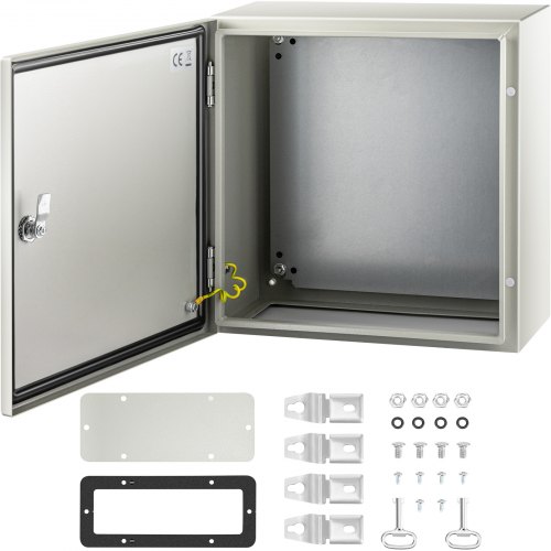 

VEVOR NEMA Steel Enclosure, 16 x 16 x 8'' NEMA 4X Steel Electrical Box, IP66 Waterproof & Dustproof, Outdoor/Indoor Electrical Junction Box, with Mounting Plate