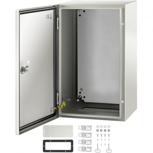 

VEVOR NEMA Steel Enclosure, 20 x 12 x 10'' NEMA 4X Steel Electrical Box, IP66 Waterproof & Dustproof, Outdoor/Indoor Electrical Junction Box, with Mounting Plate