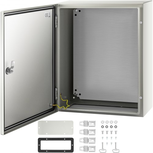 VEVOR 500 x 400 x 200 mm Carbon Steel Electrical Enclosure Box IP65 Wall Mount