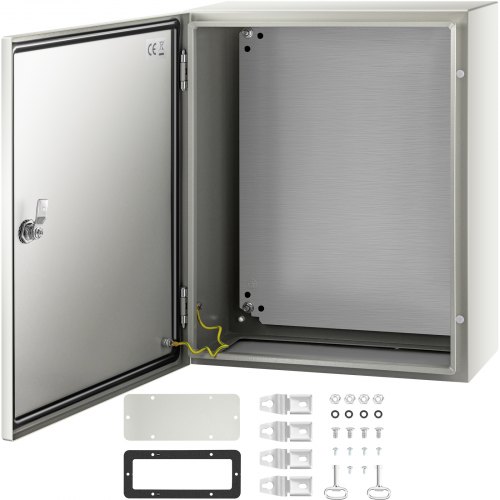 VEVOR NEMA Steel Enclosure, 50x40x20 cm NEMA 4X Steel Electrical Box, IP66 Waterproof & Dustproof, Outdoor/Indoor Electrical Junction Box, with Mounting Plate