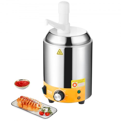 

2.4L Electric Cheese Dispenser with Pump Commercial Hot Fudge Warmer 86℉-230℉