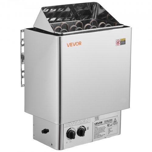 

VEVOR Sauna Heater, 6KW 240V Electric Sauna Stove, Dry Steam Bath Saunas Stove with Pre-Drilled Bracket, Fit 176.5 to 317.8 CU.FT Saunas Rooms, Steam Bath Stoves for Home, Commercial, Leisure Venues
