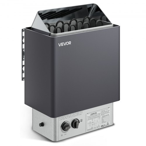 

VEVOR Sauna Heater, 6KW 220V Electric Sauna Stove, Steam Bath Sauna Heater with Built-In Controls, 3h Timer and Adjustable Temp for Max. 176-318 Cubic Feet, Home Hotel Spa Shower Use