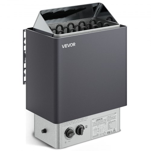 VEVOR 9KW Sauna Heater, Steam Bath Sauna Heater with Built-In Controls, Electric Sauna Stove, 3h Timer and Adjustable Temp for Max. 317-459 Cubic Feet, Home Hotel Spa Shower Use 220V, FCC Certification