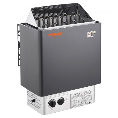 VEVOR Sauna Heater, 8KW Electric Sauna Stove, 400V 3N Portable Indoor/Outdoor Sauna Heater with 3h Timer, Built-In Controls for 8-12 m³ Home, Commercial Hotel Spa Shower Use, Max 110℃