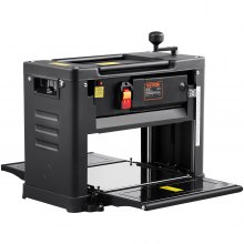 VEVOR Thickness Planer, Single Speed, 13" Width Worktable Benchtop Planer, Two-Blade, 15-Amp 1800W Powerful Motor, 12" Extended Infeeding Table, Low Noise for both hard & soft wood material removal