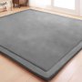 Baby Play Mat Crawling Rug Coral Fleece Blanket Thickened Carpet Foam 6.5'x5.9'
