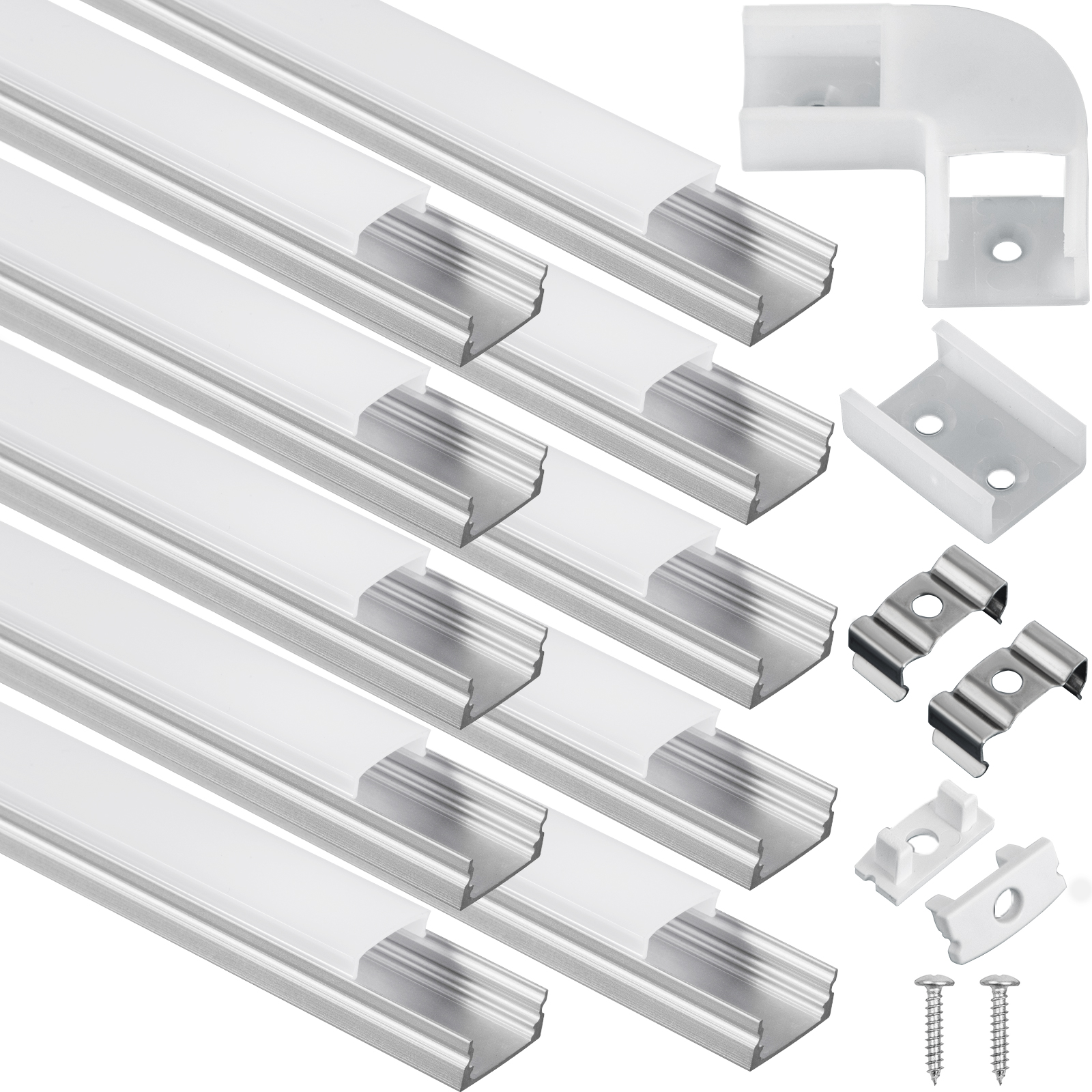 Vevor Alloy Channel Aluminum U-shape Led Channel 10pcs 6.6ft For Led Strip Light от Vevor Many GEOs