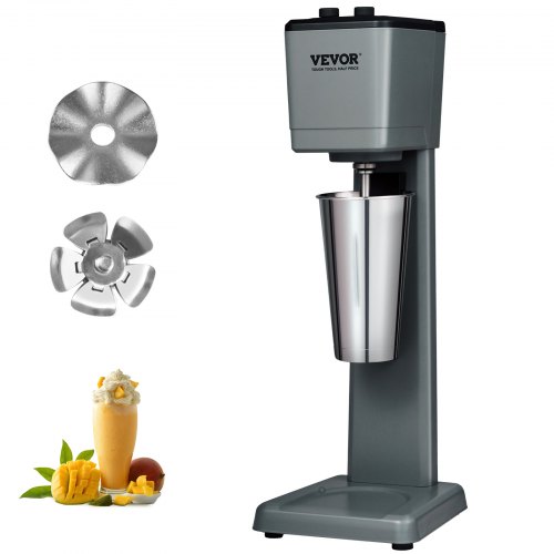 

VEVOR Milkshake Machine, 375W Milkshake Maker Mixer, Single Head Drink Mixer Blender Machine, 3-Speed Milkshake Blender with 820ml Stainless Steel Cup for Commercial