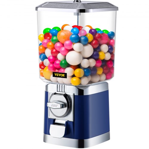 Triple Gumball Machine Candy Vending With Stand Bubble Gum Dispenser Bank Black 