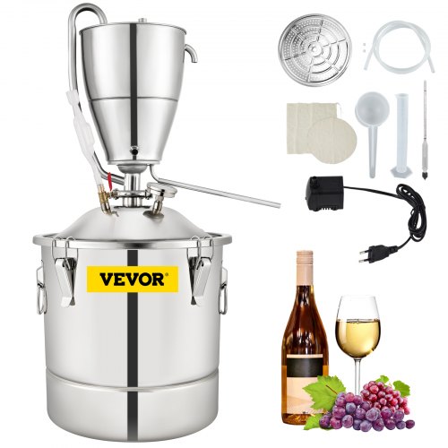 VEVOR Water Alcohol Distiller Home Brew Wine Making Kit with Pump 30 L/8 Gal