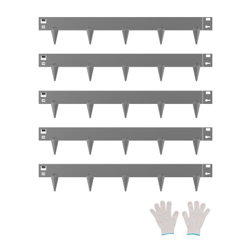

VEVOR Steel Landscape Edging, 5 Packs 990 x 156 mm Rust-Resistant Metal Landscape Edging, Bendable Garden Edging Border, Heavy Duty Lawn Edging, Easy-to-Install, Flower Bed Yard Pathway Divider Dark Gray