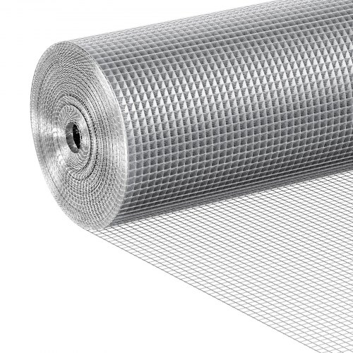 VEVOR Hardware Cloth 1/4 inch 36 inch x 100 ft 23 Gauge Chicken Wire Fence, Hot-Dip Galvanized After Welding Metal Wire Mesh Roll, Garden Plant Welded