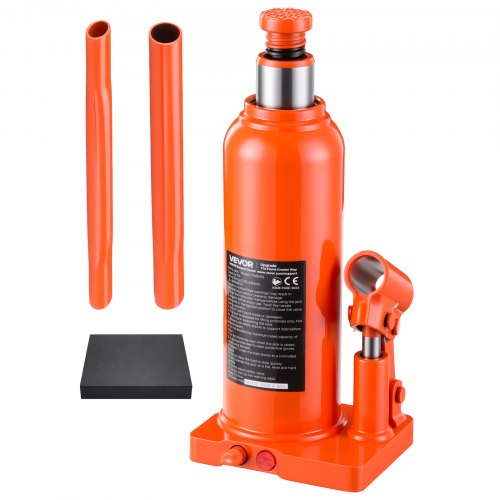 Vevor Hydraulic Bottle Jack 10 Ton (22046.2 Lbs) 9.06"-17.32" Lifting Range, For Heavy-Duty Pickup Truck, Truck, Large Suv, Auto Repair And House Lift-image