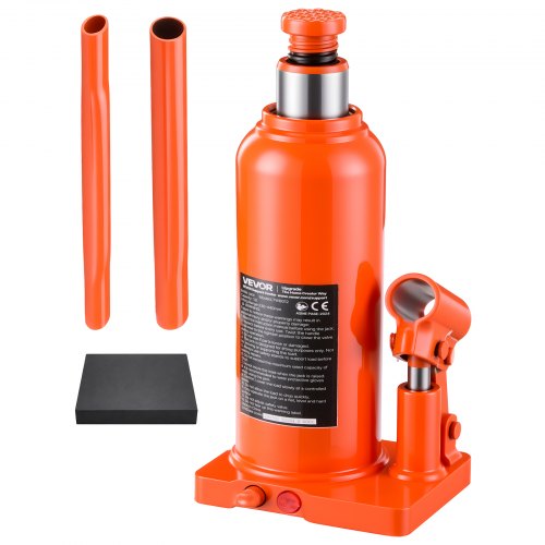 Vevor Hydraulic Bottle Jack 12 Ton (26455.5 Lbs) 9.06"-17.32" Lifting Range, For Heavy-Duty Pickup Truck, Medium-Duty Truck, Rv, Auto Repair, House Li-image