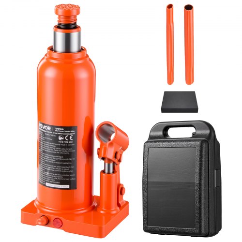 Vevor Hydraulic Bottle Jack 4 Ton (8818.5 Lbs) 7.64"-14.92" Lifting Range, For Midsize Sedan, Midsize Suv, Van, Auto Repair & House Lift, Multi-Direct-image
