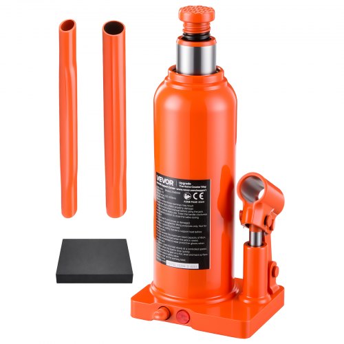 Vevor Hydraulic Bottle Jack 6 Ton (13227.7 Lbs) 8.66"-16.93" Lifting Range, For Full-Size Suv, Light-Duty Pickup, Commercial Van, Auto Repair House Li-image