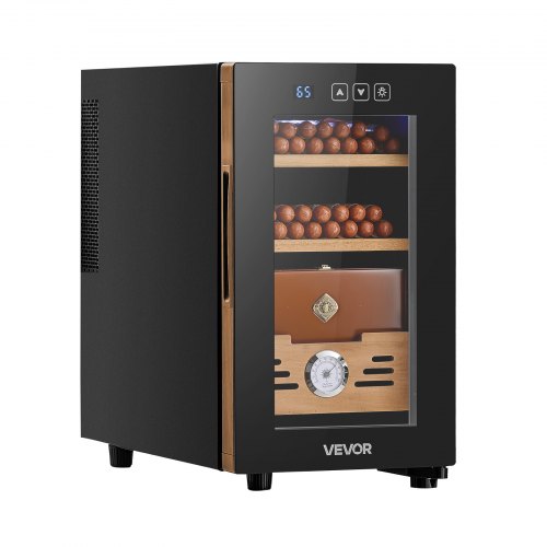 23L Electric Cigar Humidor Cooler Cabinet 150 Counts Cooling Temperature Control