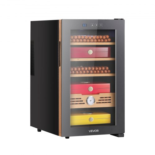 48L Electric Cigar Humidor Cooler Cabinet 350 Counts Cooling Temperature Control