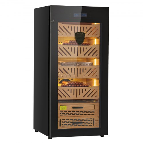 

VEVOR Electric Humidor, 105L, 1000 Counts Electric Cigar Humidor Cabinet with Compressor Cooling, Constant Humidity & Temperature Control, Spanish Cedar Wood Shelves & Drawers, 4 Layers, for Household
