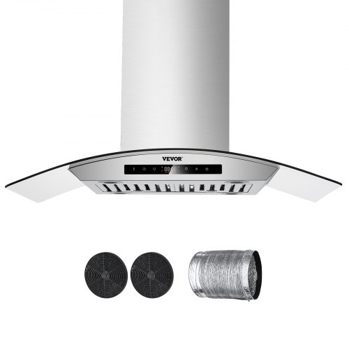 

VEVOR 30" Wall Mount Range Hood Ceiling Mount Vent 800CFM Gesture & Touch Control