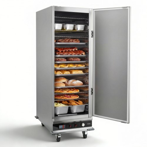 

VEVOR Electric Hot Box Food Warmer, 16-Tier Commercial Warming Cabinet with Water Tray, Single-Door and Adjustable Shelves, Stainless Steel Food Warmer Cabinet, for Restaurant, Kitchen, Pizza, Chicken