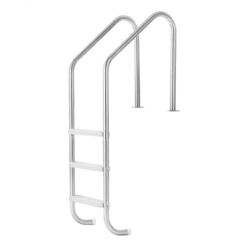 

VEVOR Swimming Pool Ladder, 3-Step Stairs with Double Handrails, Non-slip Heavy Duty Wide Steps, Stainless Steel Frame, 265 lbs Capacity for 48-54 in Inground Pools Entry/Exits, Indoor & Outdoor